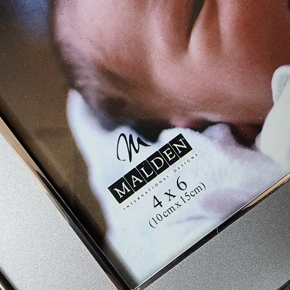 NWT Malden Christening Silver Metal 4x6 Frame